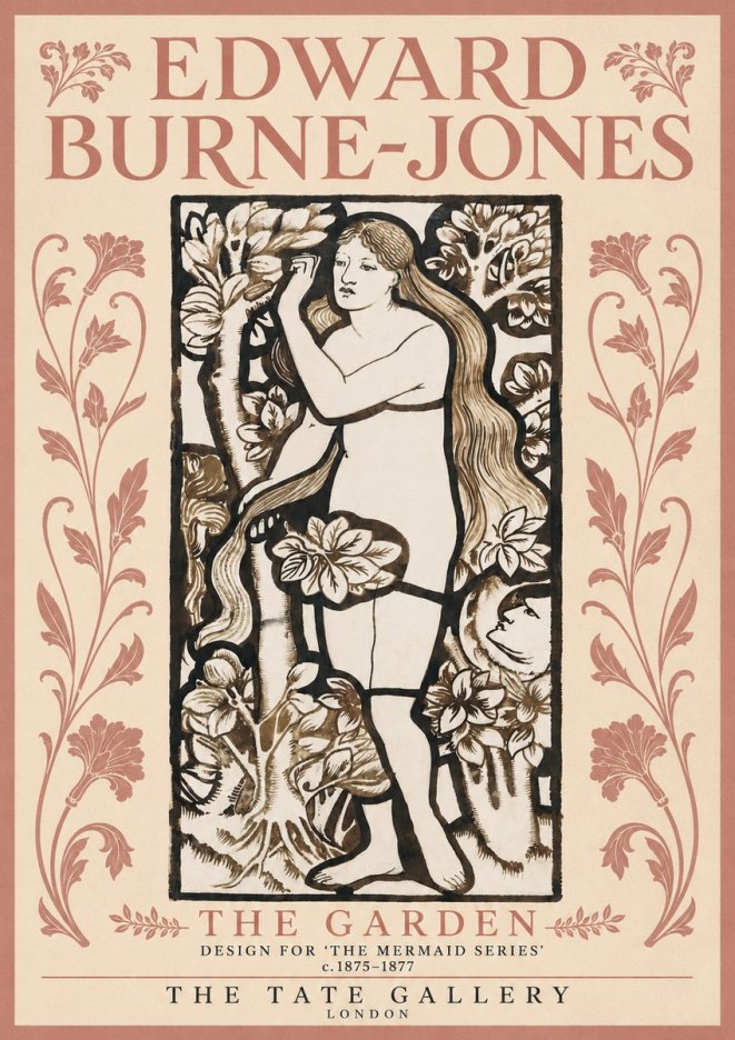 Edward Burne-Jones The Garden No3 - Affiche