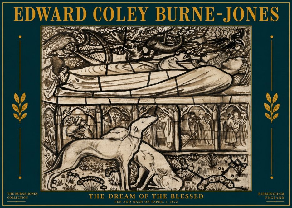 Edward Burne-Jones The Dream of the Blessed No4 - Affiche