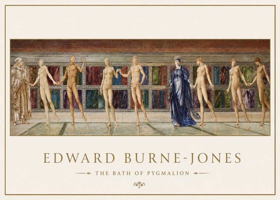 Edward Burne-Jones The Bath of Pygmalion No1 - Affiche