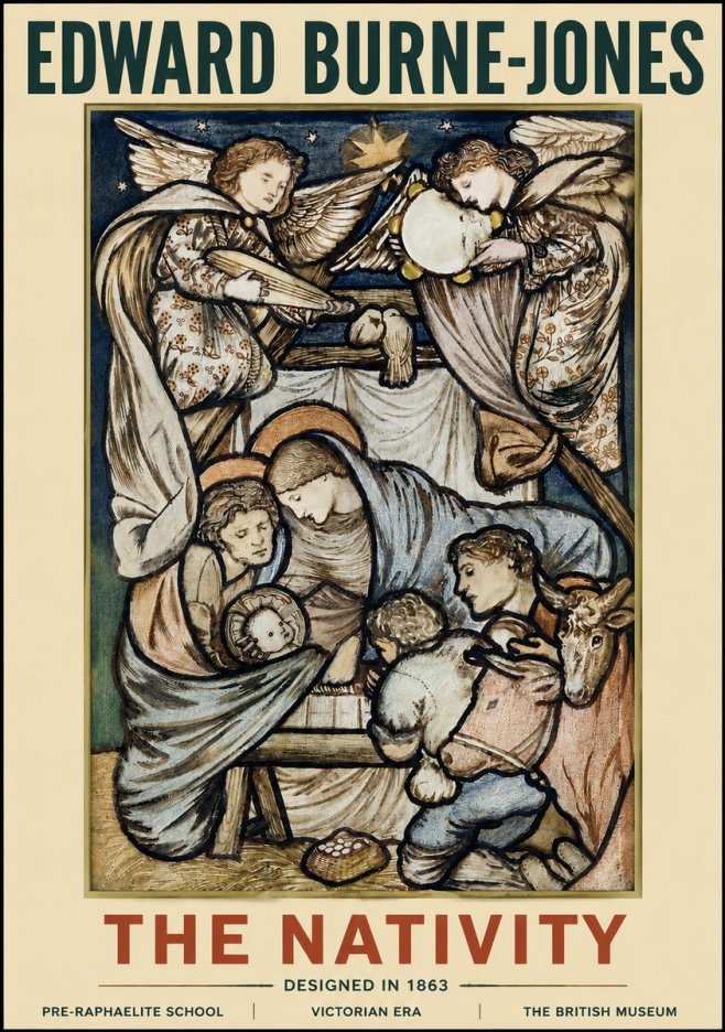 Edward Burne-Jones The Nativity No4 - Affiche