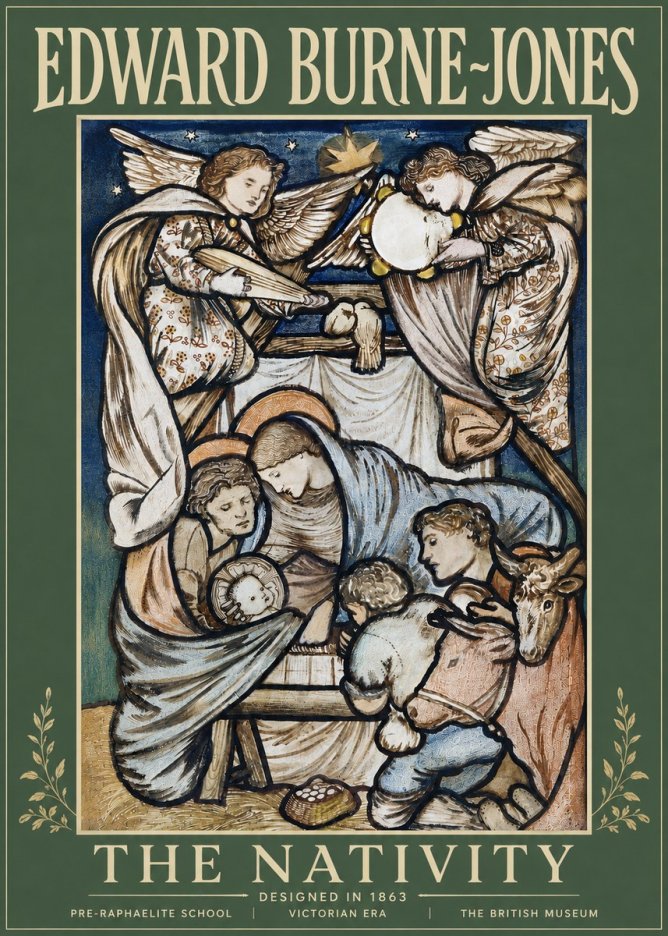 Edward Burne-Jones The Nativity No5 - Affiche