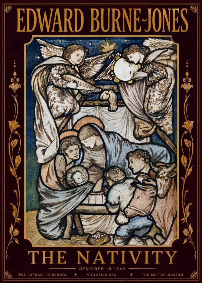 Edward Burne-Jones The Nativity No6 - Affiche