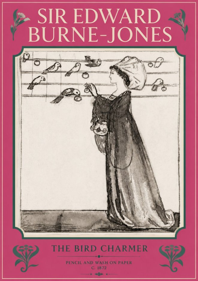 Edward Burne-Jones The Bird Charmer No2 - Affiche