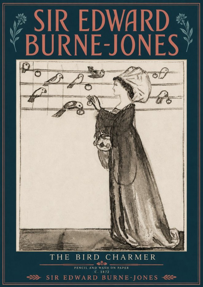 Edward Burne-Jones The Bird Charmer No4 - Affiche