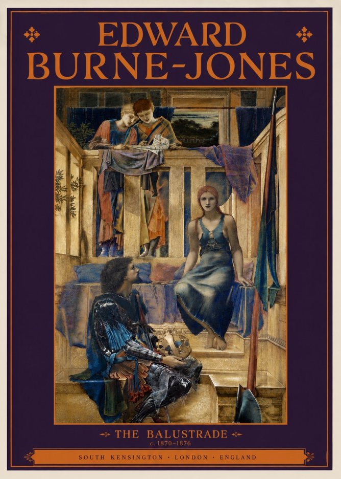 Edward Burne-Jones The Balustrade No2 - Affiche