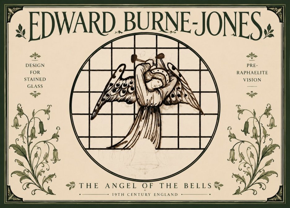 Edward Burne-Jones The Angel of the Bells No5 - Affiche
