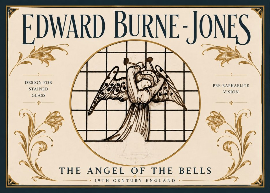 Edward Burne-Jones The Angel of the Bells No6 - Affiche