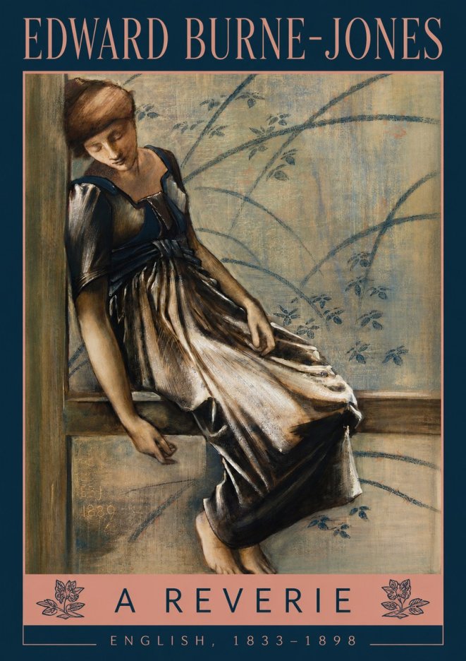 Edward Burne-Jones A Reverie No2 - Affiche