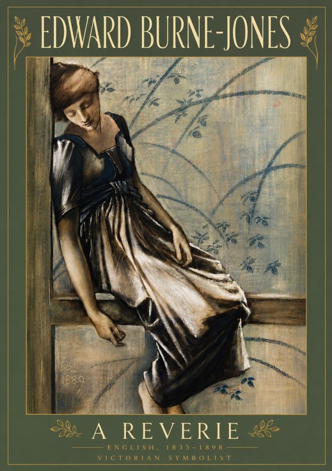 Edward Burne-Jones A Reverie No6 - Affiche