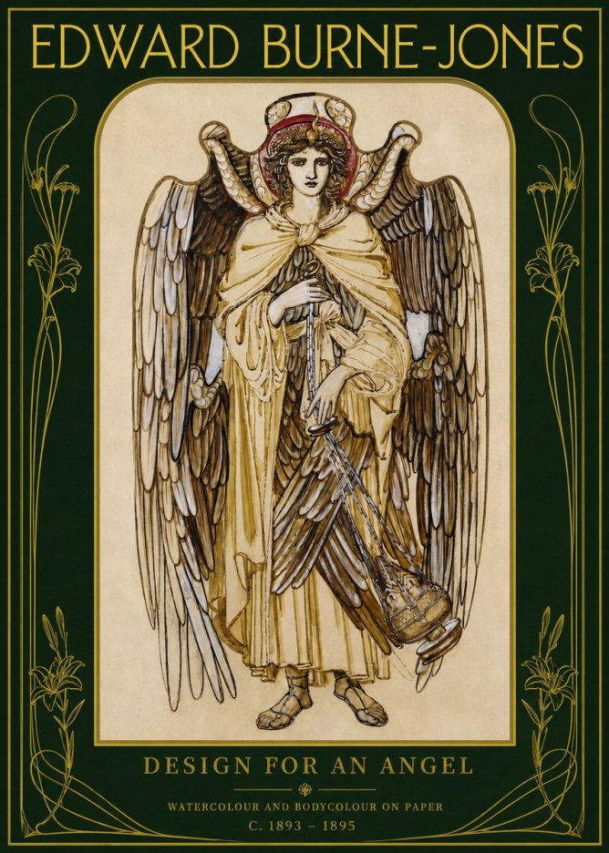 Edward Burne-Jones Design for an Angel No2 - Affiche