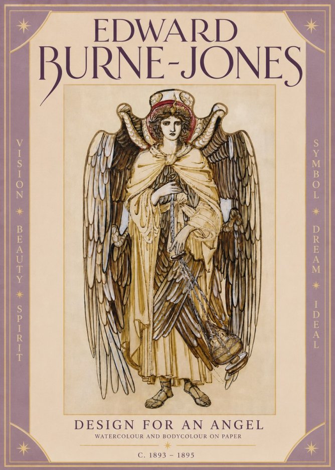 Edward Burne-Jones Design for an Angel No3 - Affiche
