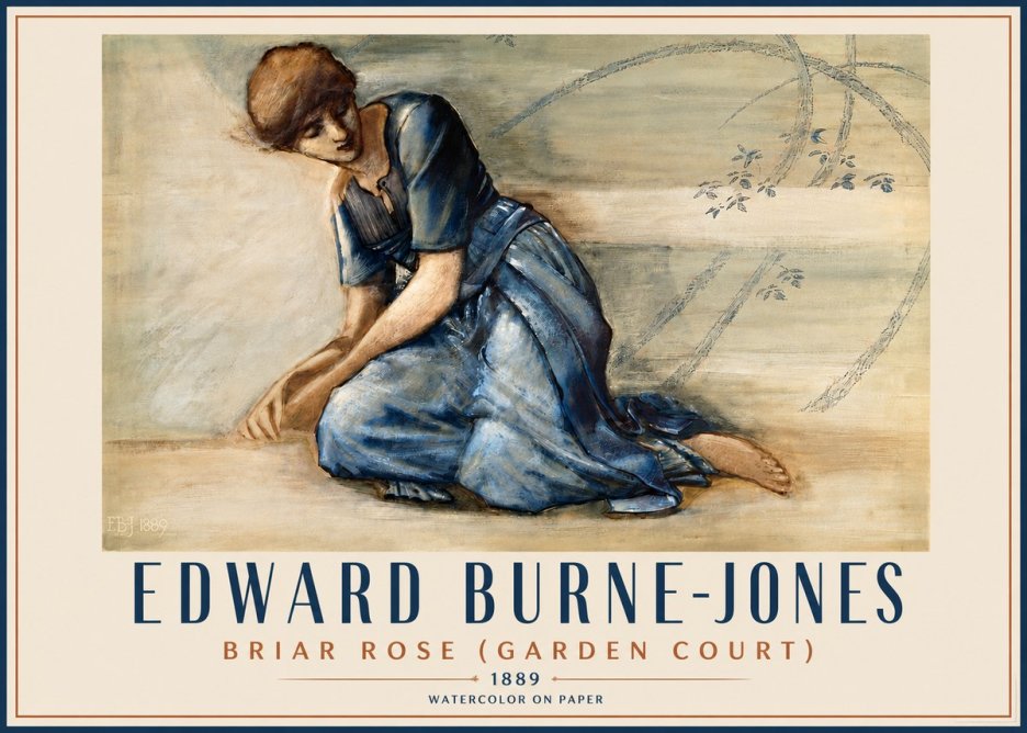 Edward Burne-Jones Briar Rose (Garden Court) No4 - Affiche
