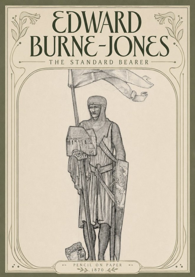 Edward Burne-Jones The Standard Bearer No4 - Affiche
