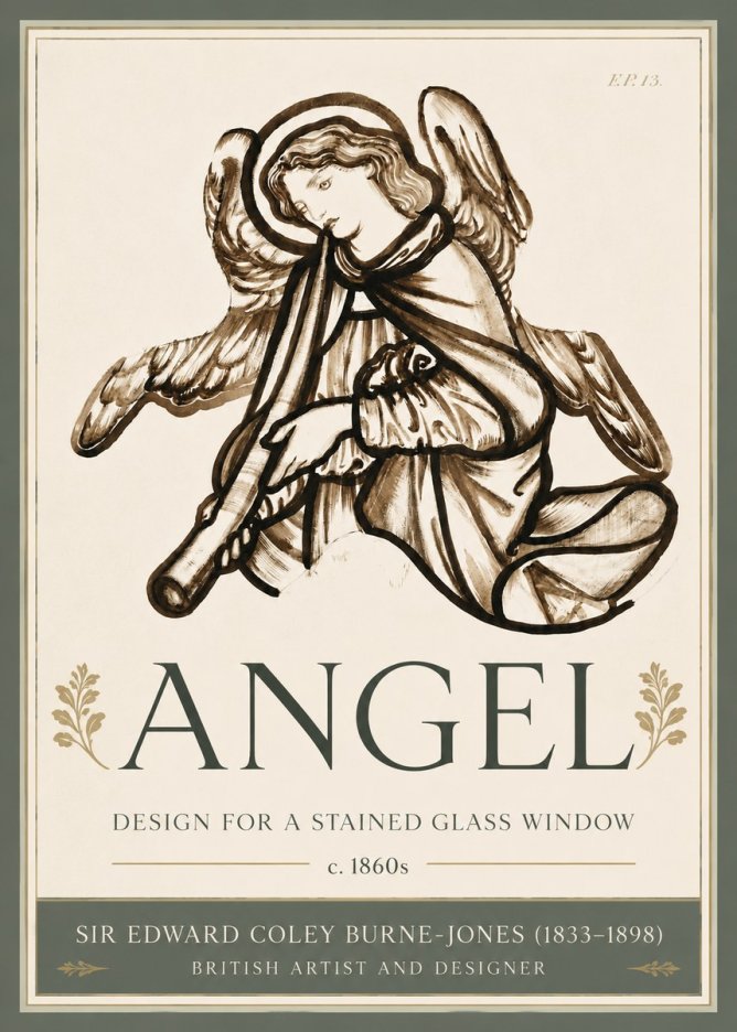 Edward Burne-Jones Angel No6 - Affiche