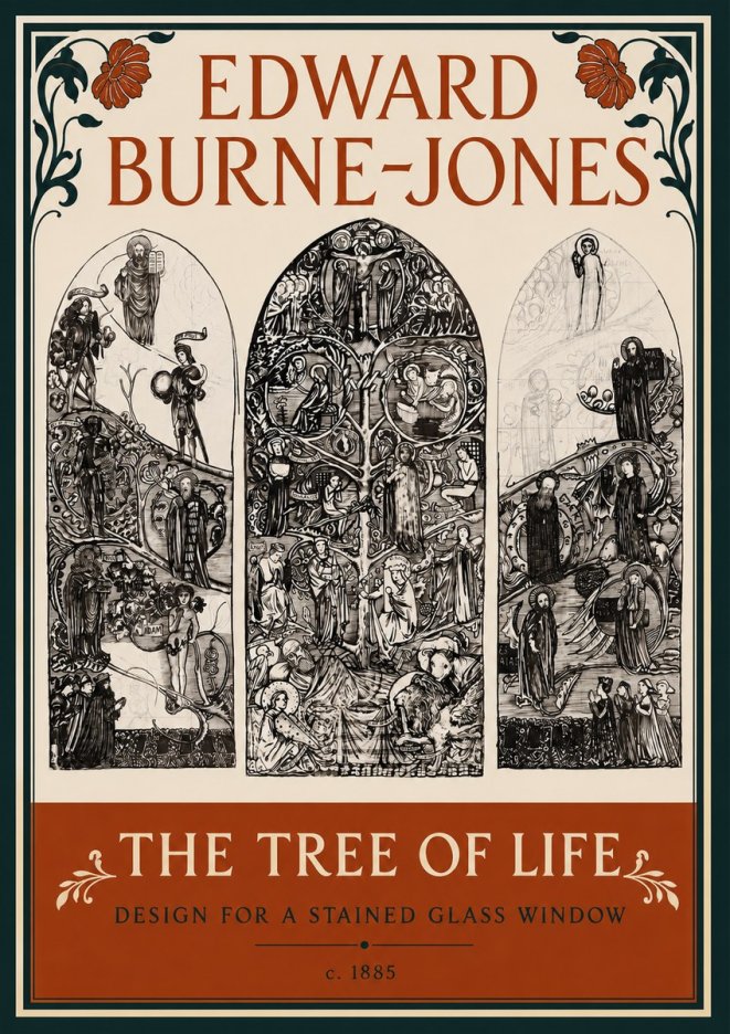 Edward Burne-Jones The Tree of Life No4 - Affiche