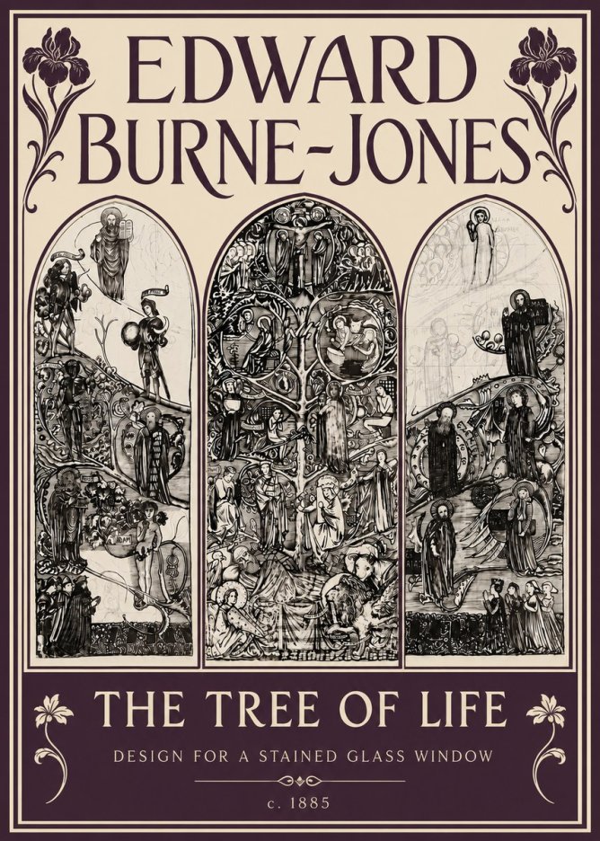 Edward Burne-Jones The Tree of Life No6 - Affiche