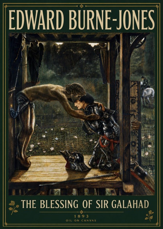 Edward Burne-Jones The Blessing of Sir Galahad No5 - Affiche