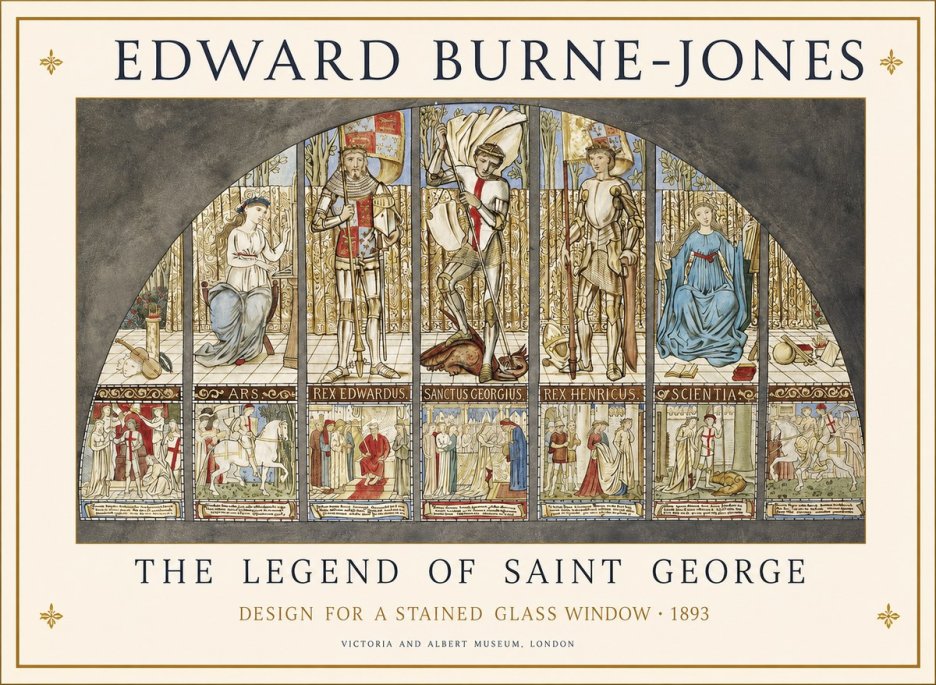 Edward Burne-Jones The Legend of Saint George No1 - Affiche