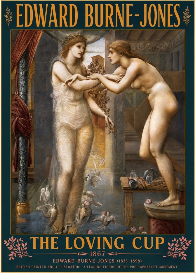 Edward Burne-Jones The Loving Cup No3 - Affiche