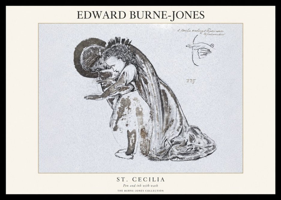 Edward Burne-Jones St. Cecilia No1 - Affiche