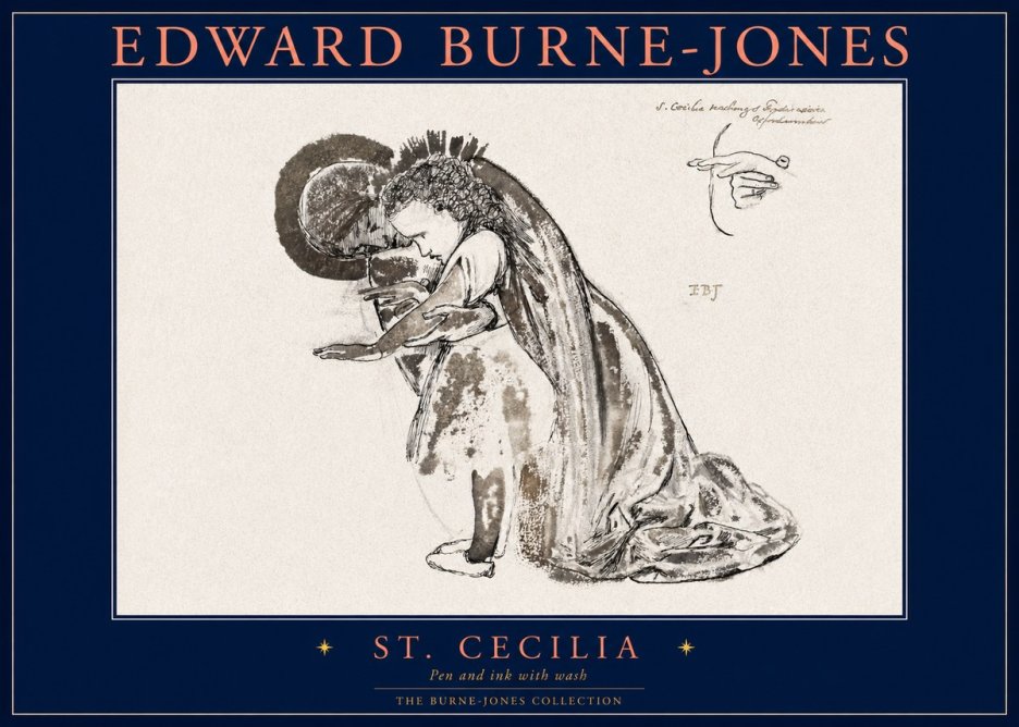 Edward Burne-Jones St. Cecilia No2 - Affiche