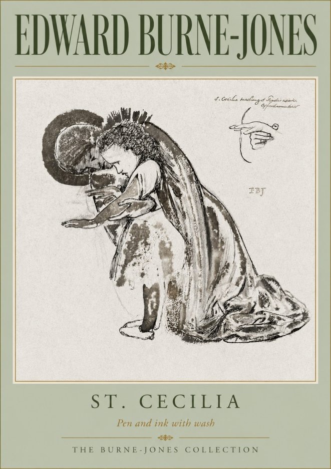 Edward Burne-Jones St. Cecilia No5 - Affiche