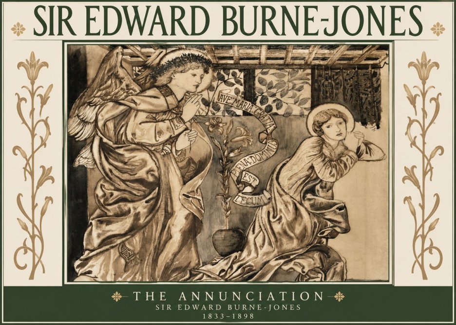 Edward Burne-Jones The Annunciation II No3 - Affiche
