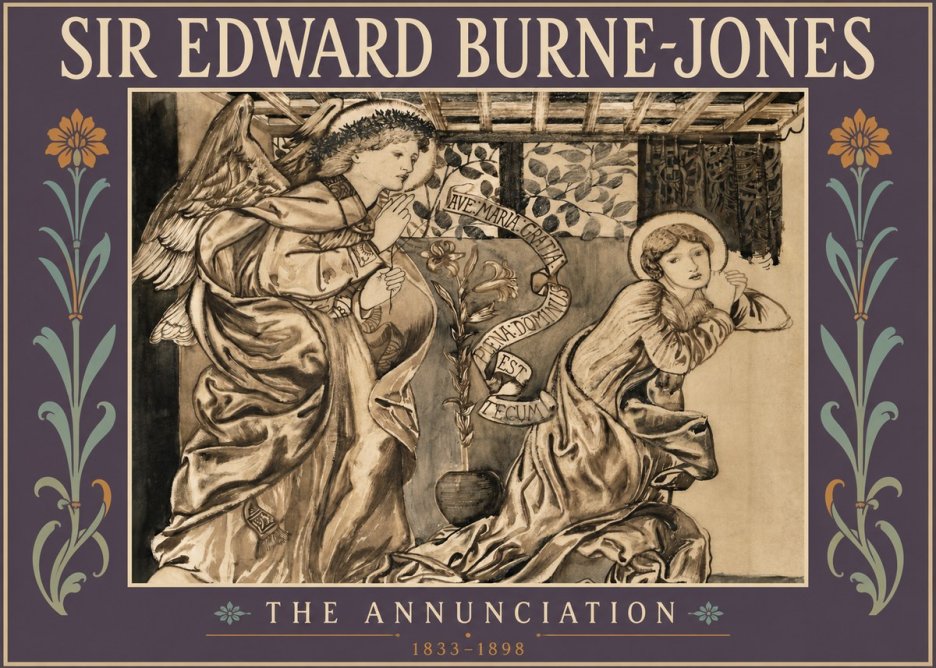 Edward Burne-Jones The Annunciation II No4 - Affiche
