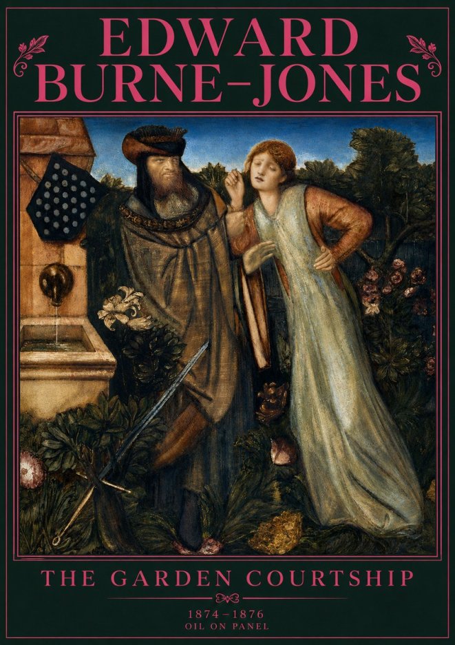 Edward Burne-Jones The Garden Courtship No4 - Affiche