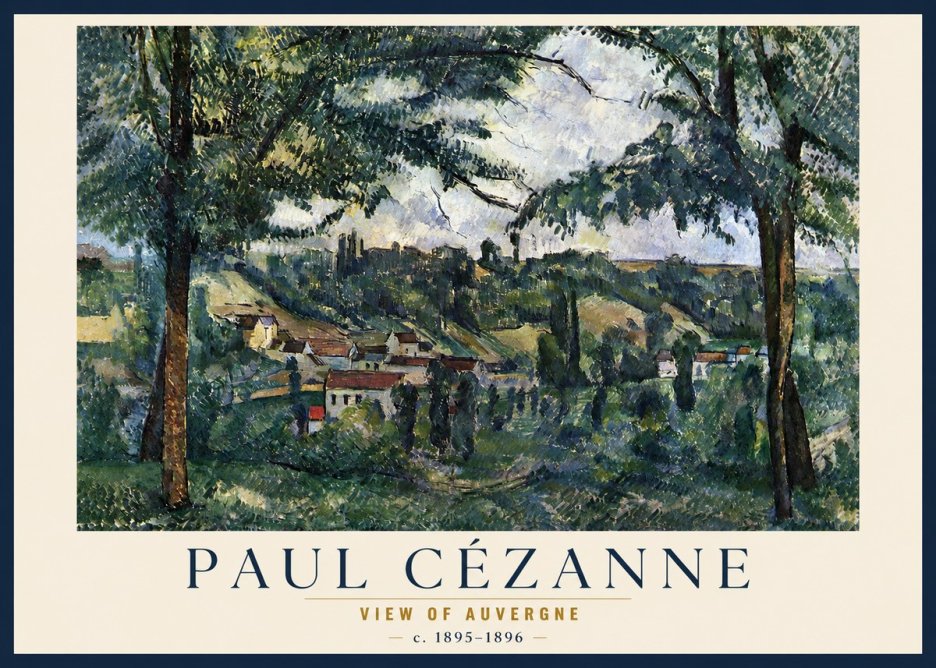 Paul Cézanne View of Auvergne No3 - Affiche