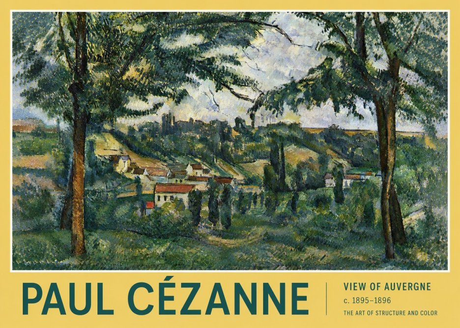 Paul Cézanne View of Auvergne No4 - Affiche
