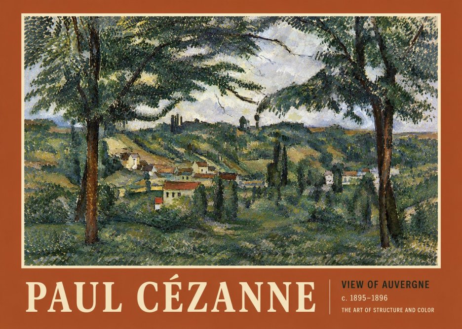 Paul Cézanne View of Auvergne No5 - Affiche