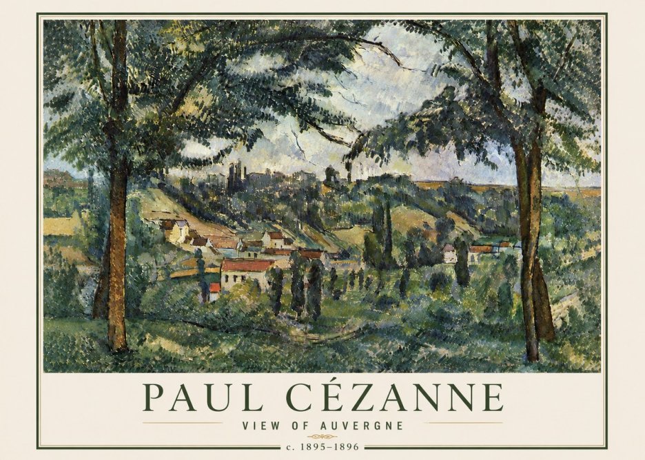 Paul Cézanne View of Auvergne No6 - Affiche