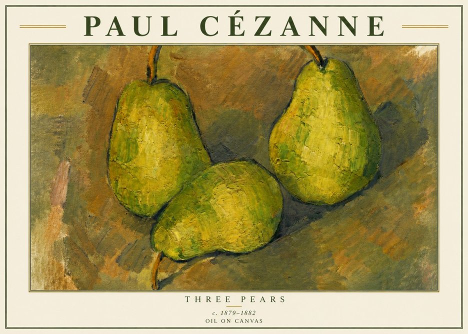 Paul Cézanne Three Pears No3 - Affiche