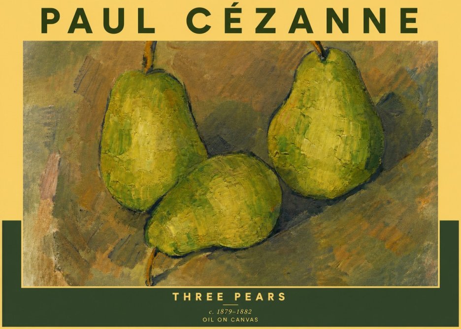 Paul Cézanne Three Pears No4 - Affiche