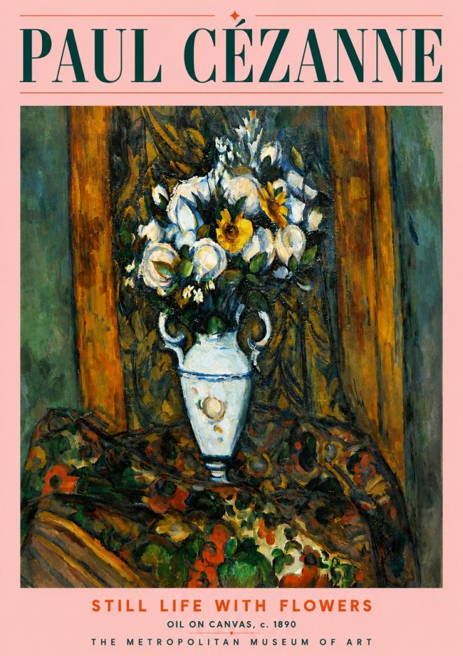 Paul Cézanne Still Life with Flowers No4 - Affiche