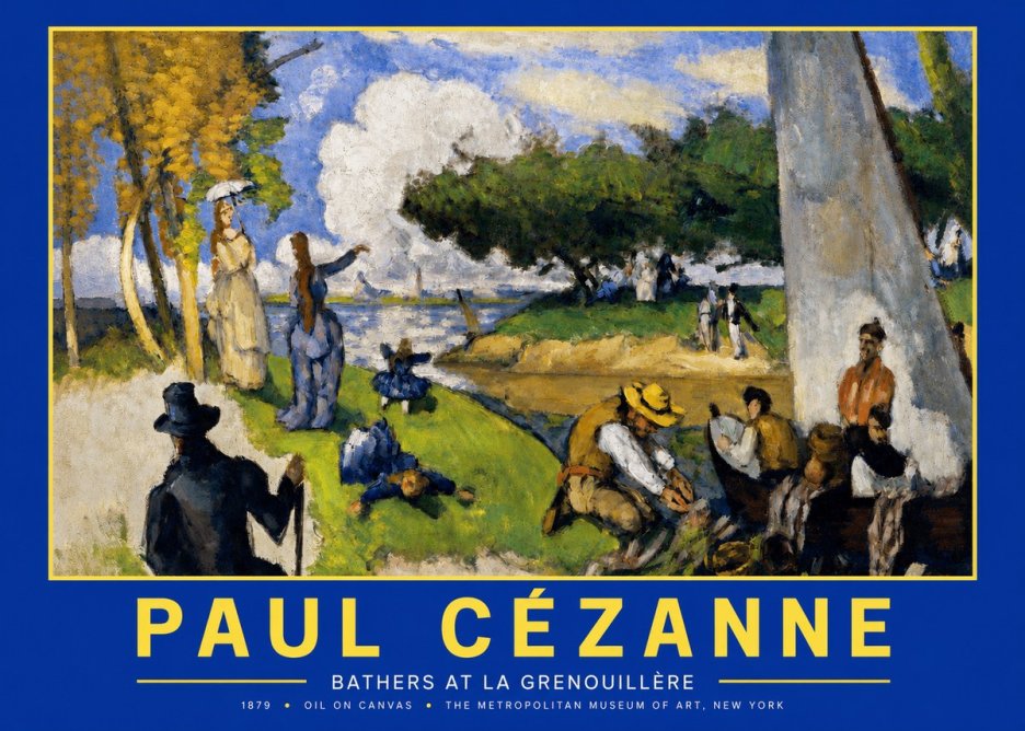 Paul Cézanne Bathers at La Grenouillère No2 - Affiche