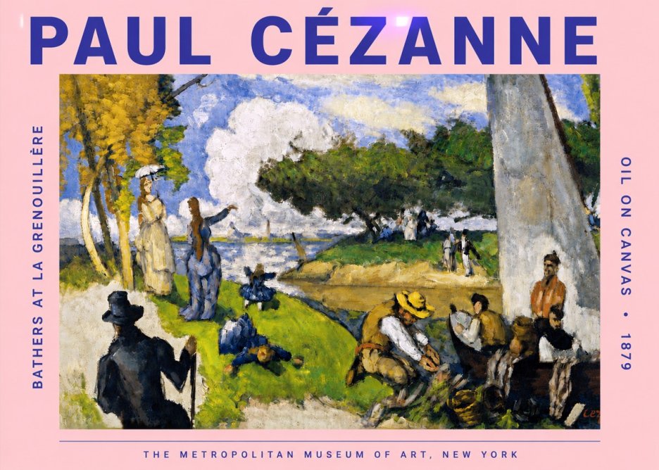Paul Cézanne Bathers at La Grenouillère No4 - Affiche