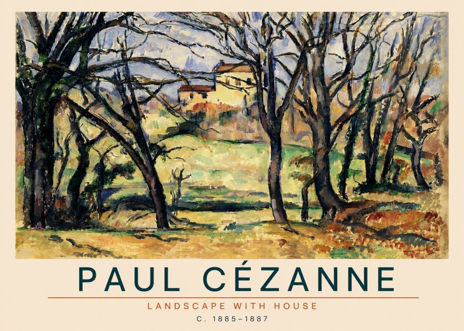 Paul Cézanne Landscape with House No4 - Affiche