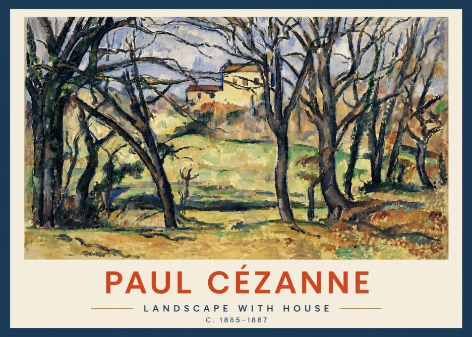 Paul Cézanne Landscape with House No5 - Affiche