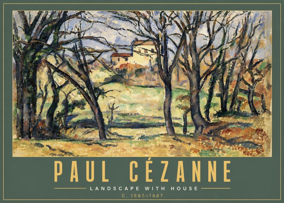 Paul Cézanne Landscape with House No6 - Affiche