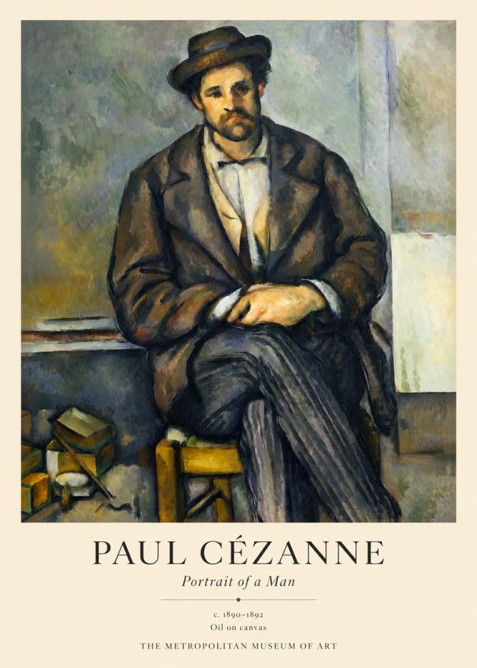 Paul Cézanne Portrait of a Man III No1 - Affiche