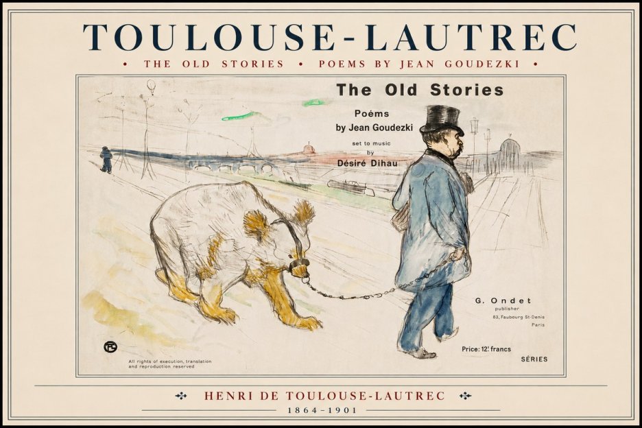 Toulouse-Lautrec Les Vieilles Histoires II No4 - Affiche