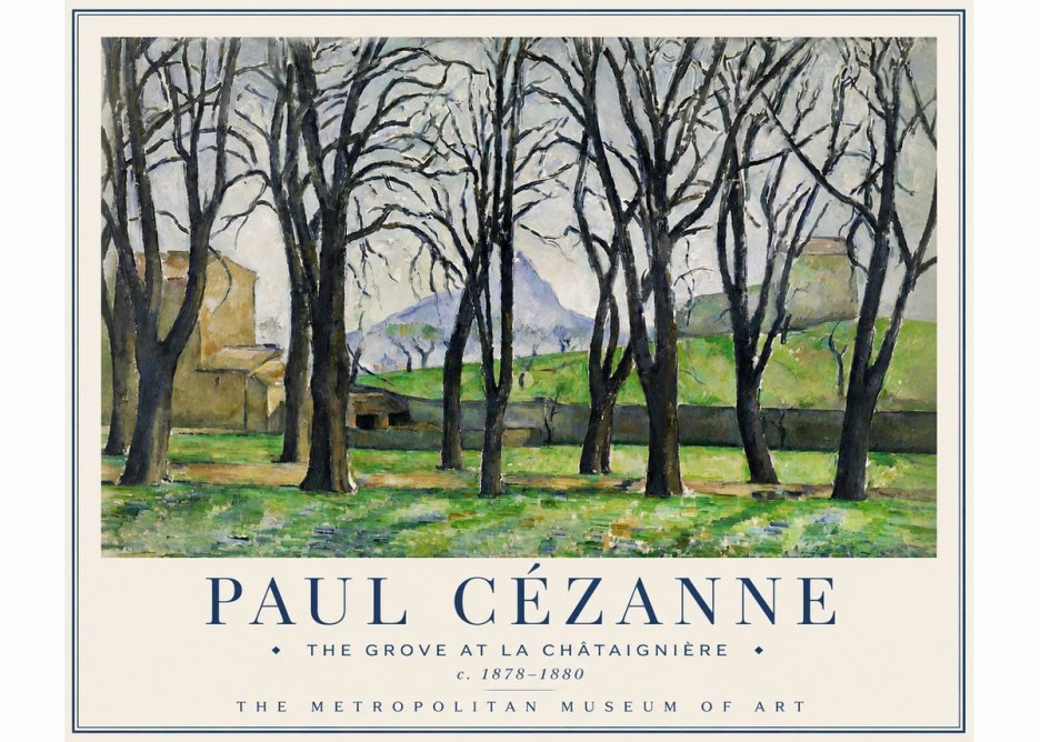 Paul Cézanne The Grove at La Châtaignière No3 - Affiche