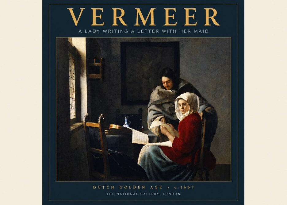 Vermeer A Lady Writing a Letter with Her Maid I No2 - Affiche