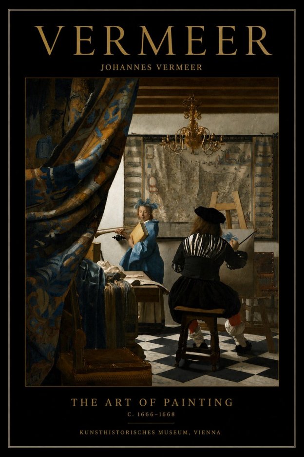 Vermeer The Art of Painting No3 - Affiche