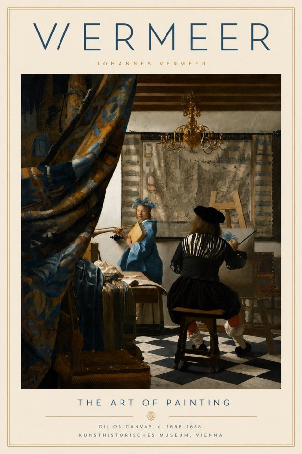 Vermeer The Art of Painting No4 - Affiche