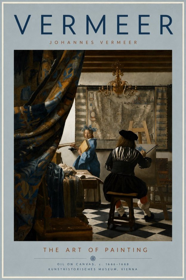 Vermeer The Art of Painting No5 - Affiche