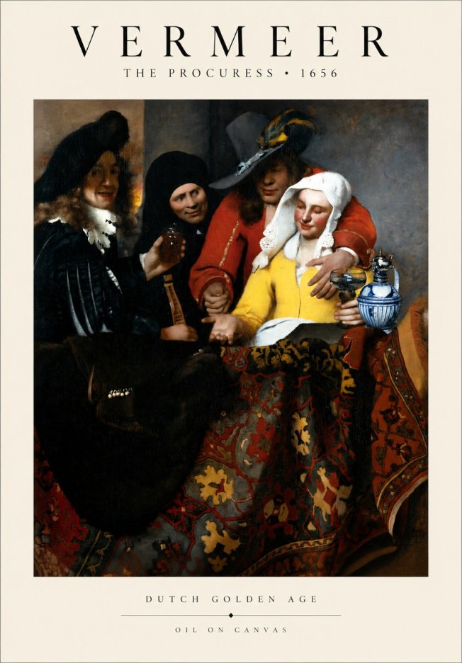 Vermeer The Procuress No3 - Affiche