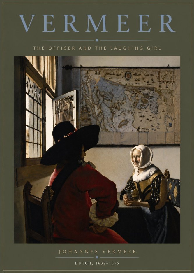 Vermeer The Officer and the Laughing Girl No6 - Affiche
